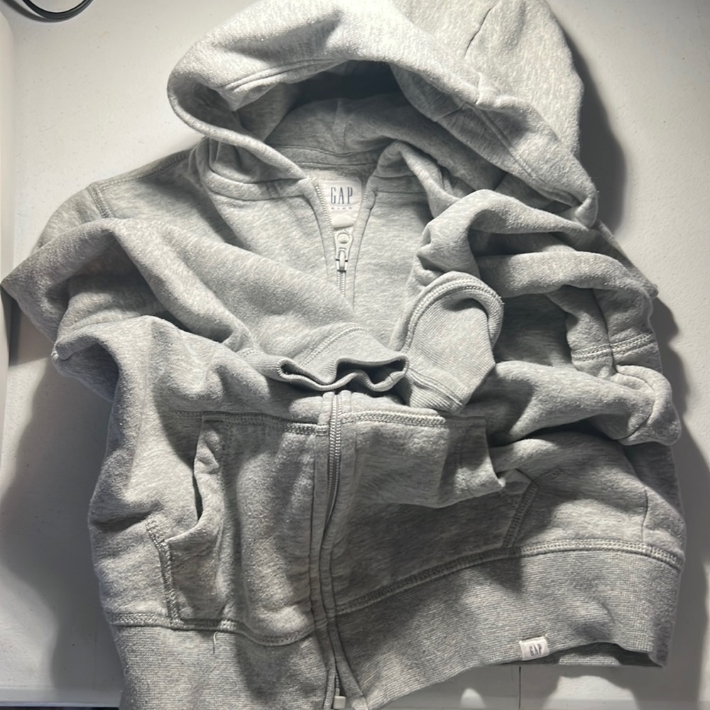 Gray Gap Zip Up Sweatshirt